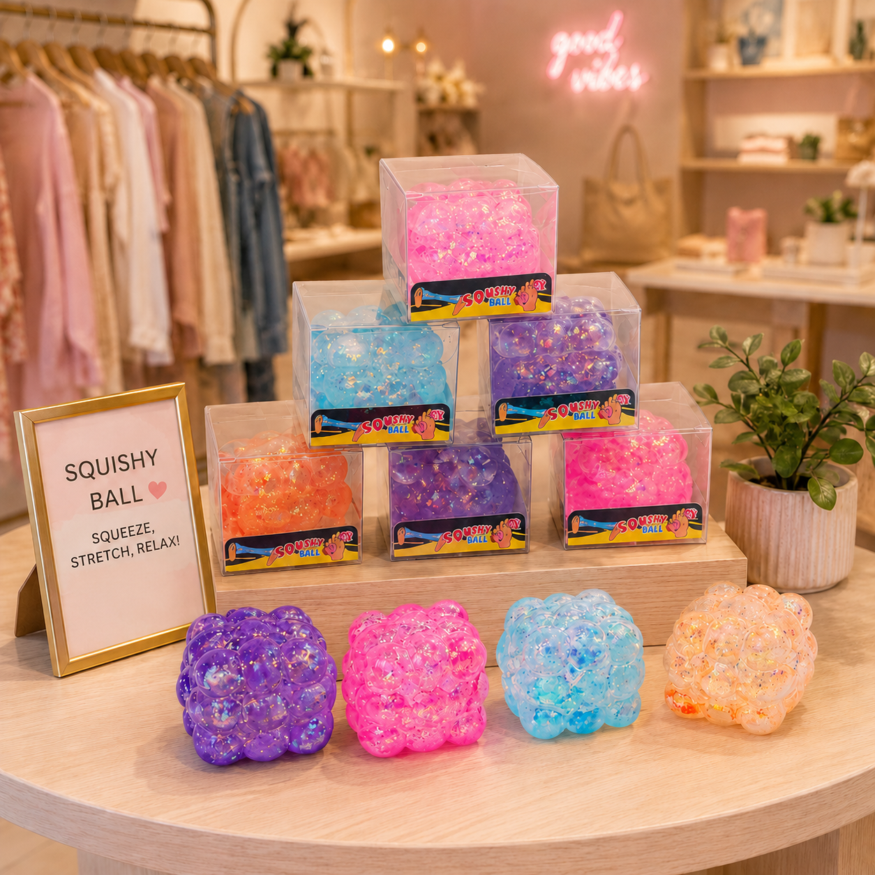 GLITTER Rubik's Cube Squishy