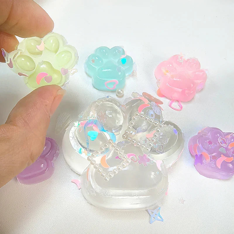 Glow Cat Paw Squishy Toy | Stress Relief and Luminous Decompression Toy